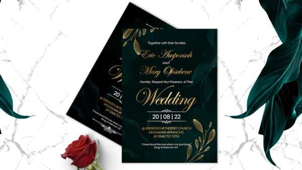 How To Design an ELEGANT WEDDING INVITATION CARD - Photoshop Tutorial ...
