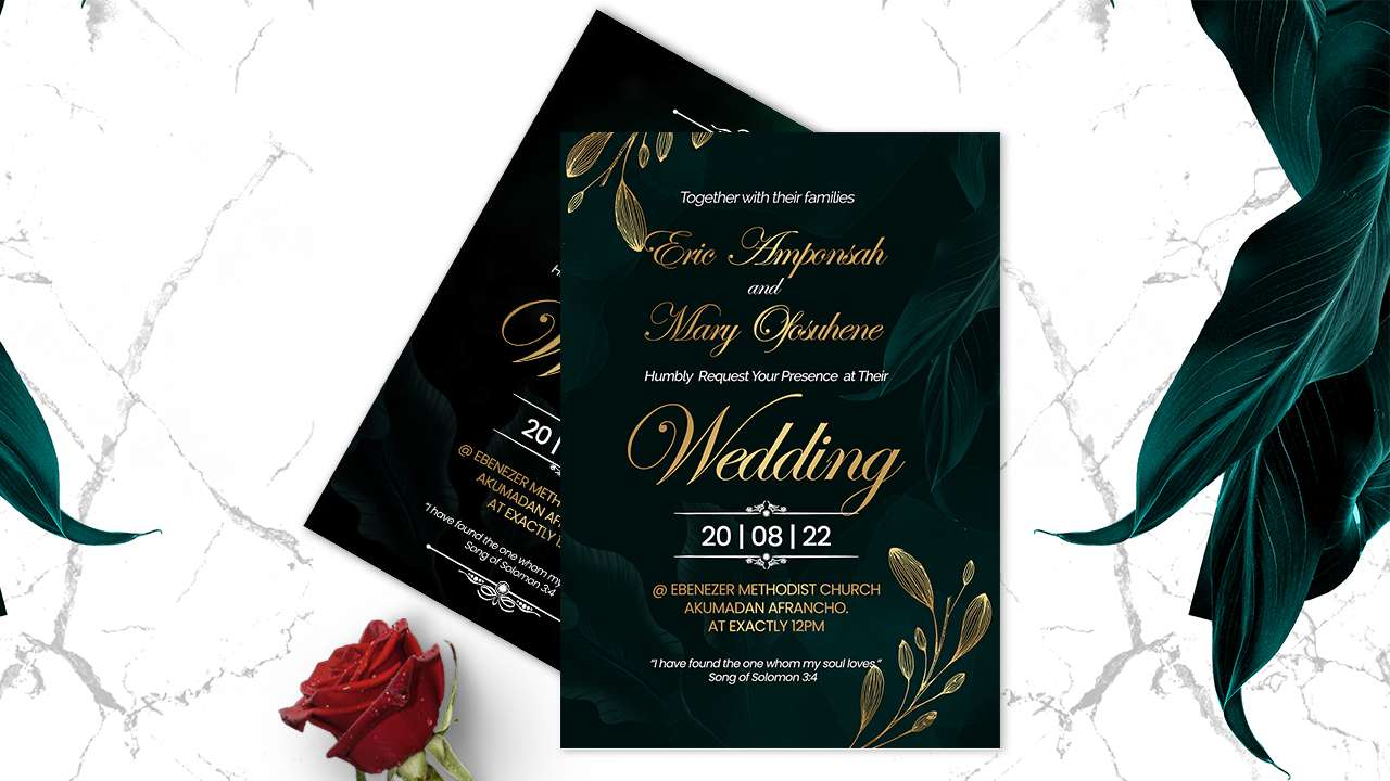 You are currently viewing How To Design an ELEGANT WEDDING INVITATION CARD – Photoshop Tutorial